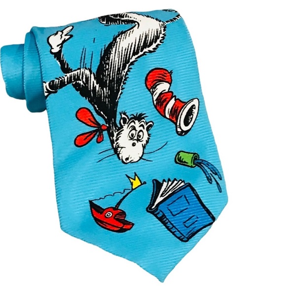 Dr. Seuss Other - Dr. Seuss Cat In The Hat Story Book Necktie